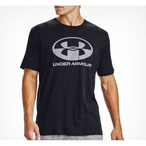 Under Armour Mens Tee M Black Locker Tag Wordmark HeatGear Loose Fit T-Shirt